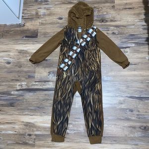 Star Wars Chewbacca Pajamas one piece with hoodie, size S/P, polyester